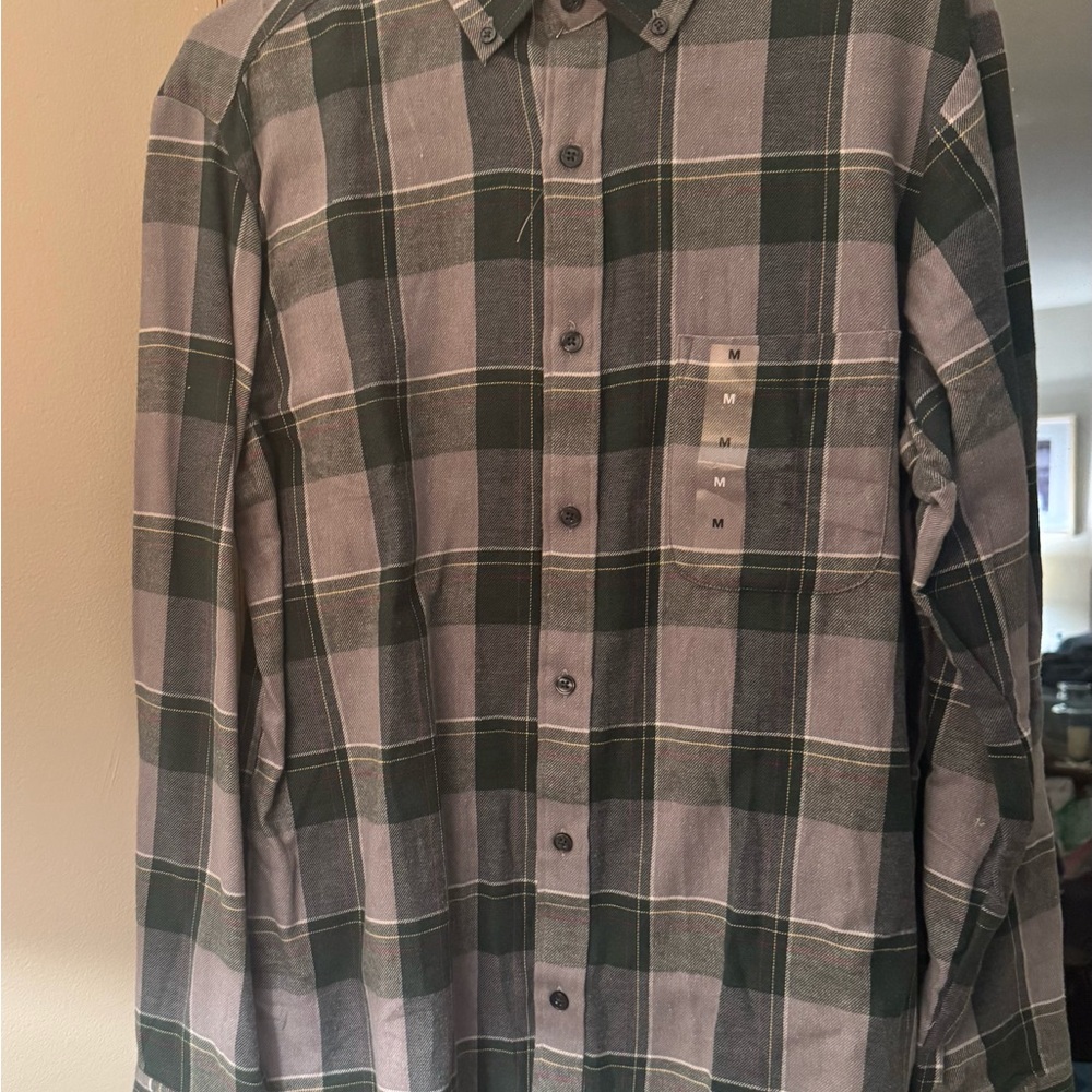 Men's Green Plaid Shirt
